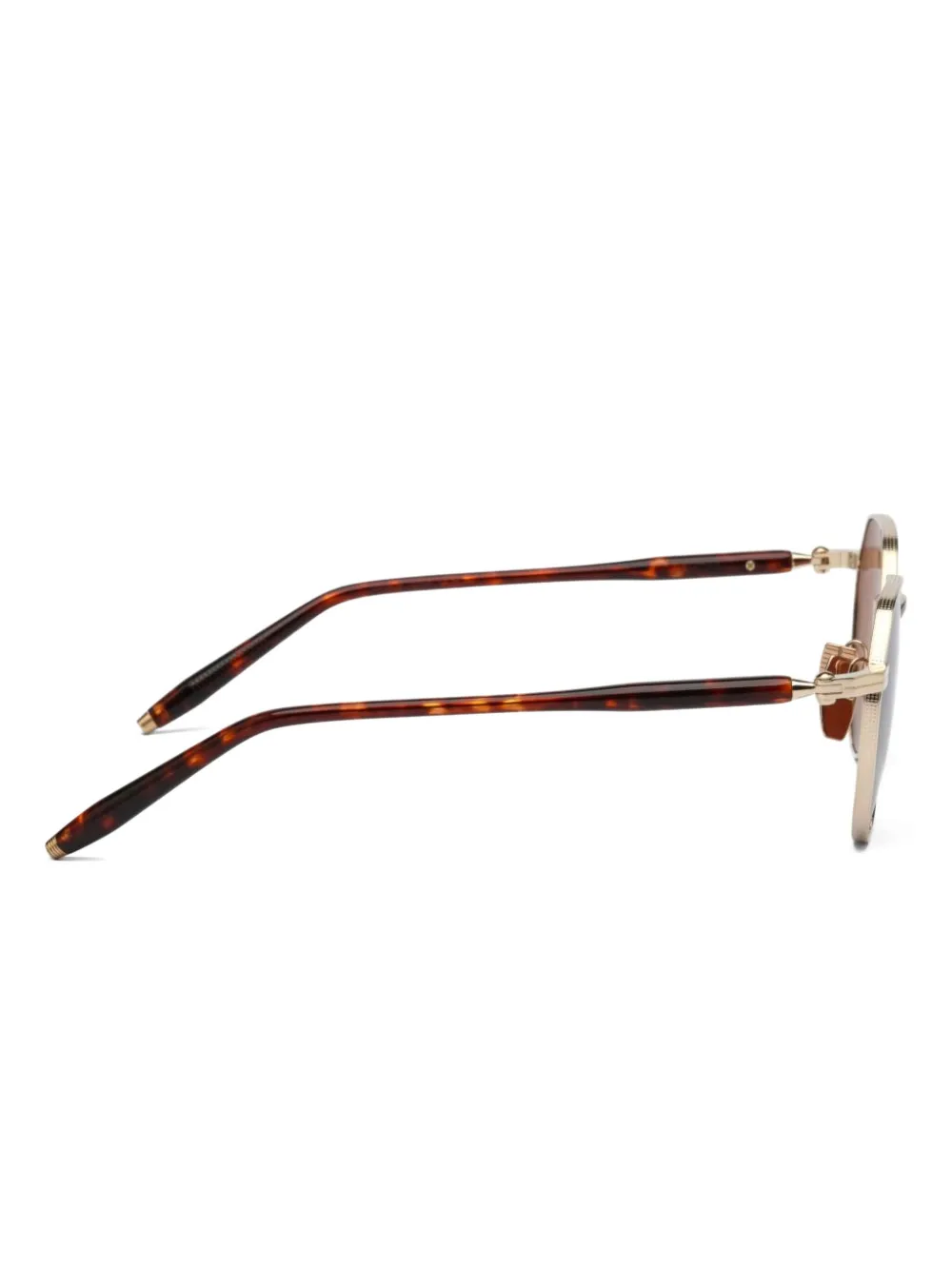 Akoni Themis zonnebril met rond montuur Goud