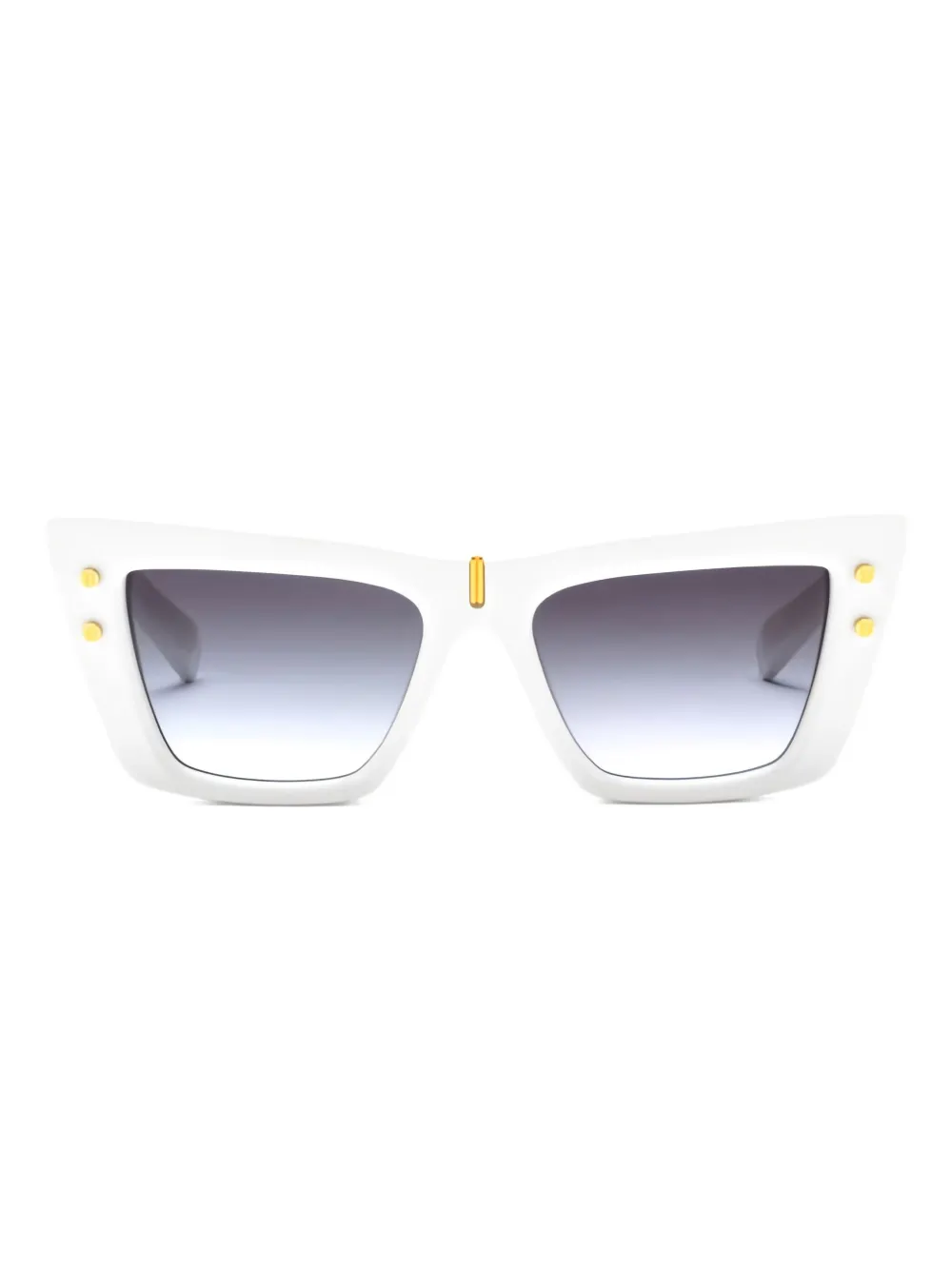 Balmain Eyewear stud cat-eye frame sunglasses - ホワイト Balmain Eyewear stud cat-eye frame sunglasses - ホワイト