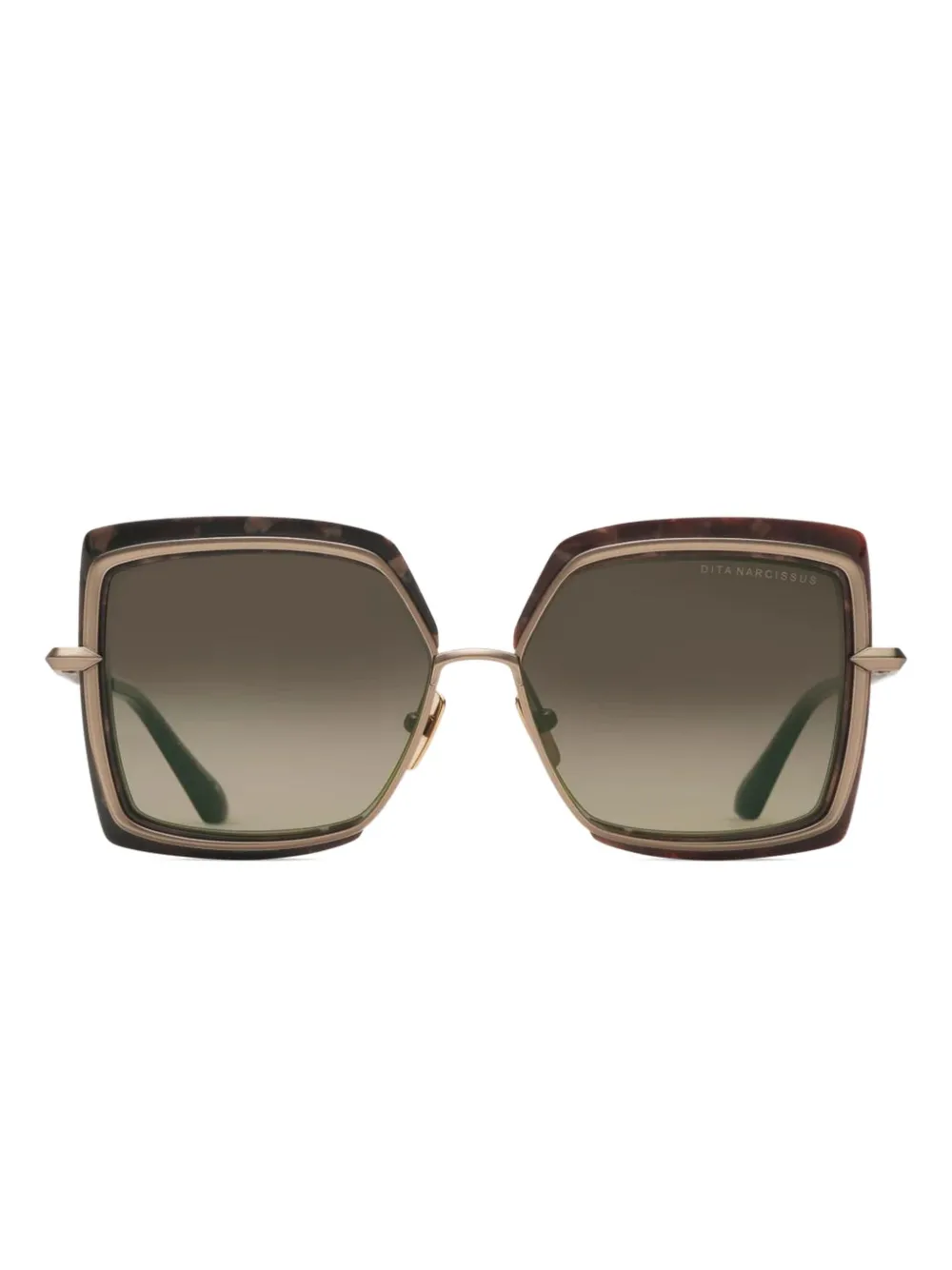 Dita Eyewear Narcissus zonnebril met vierkant montuur Bruin