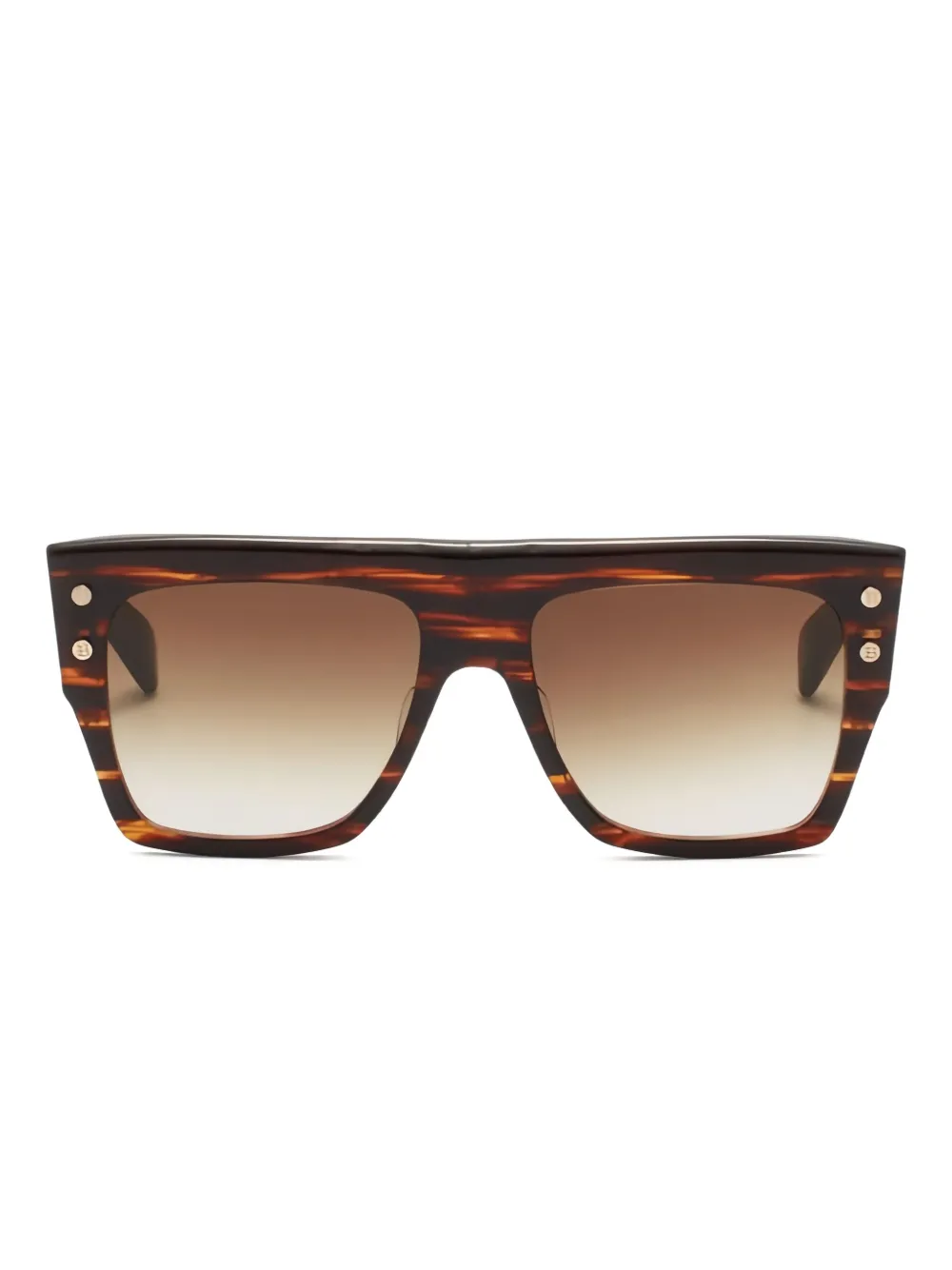 Balmain Eyewear studded square-frame sunglasses | Brown | Image 1