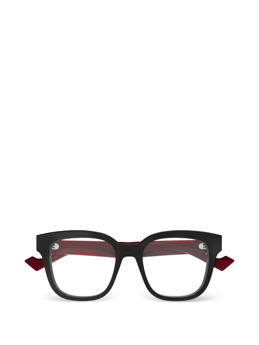 Gucci Eyewear Eckige Brille mit Logo-Detail - Schwarz