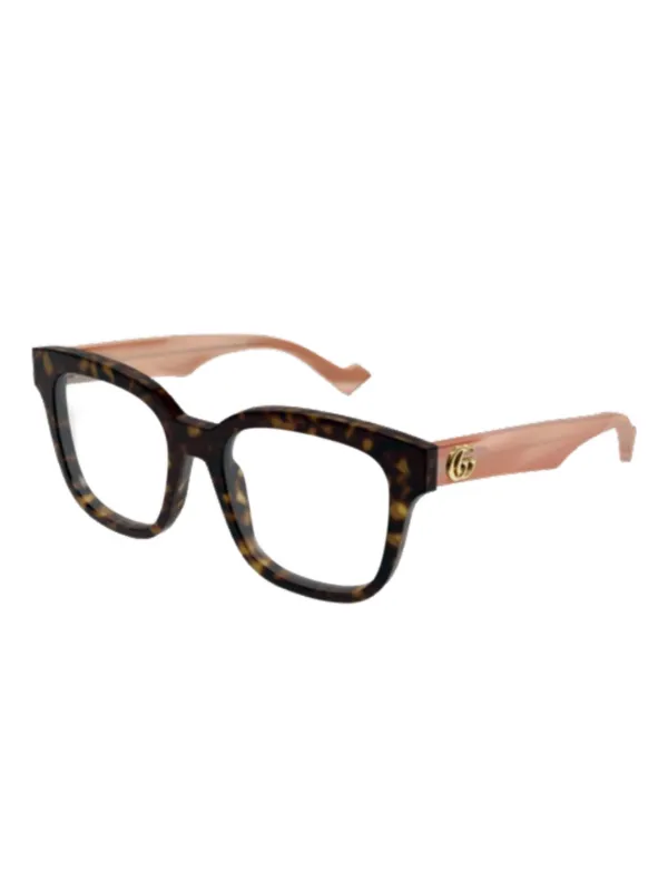 Gucci Eyewear スクエアメガネフレーム | ブラウン | FARFETCH JP