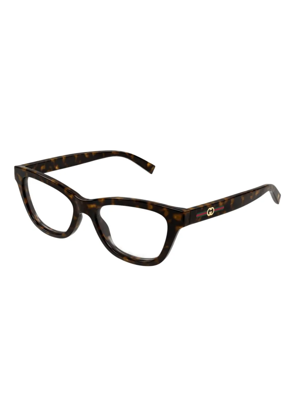 Gucci Eyewear Bril met cat-eye montuur en GG-logo Bruin