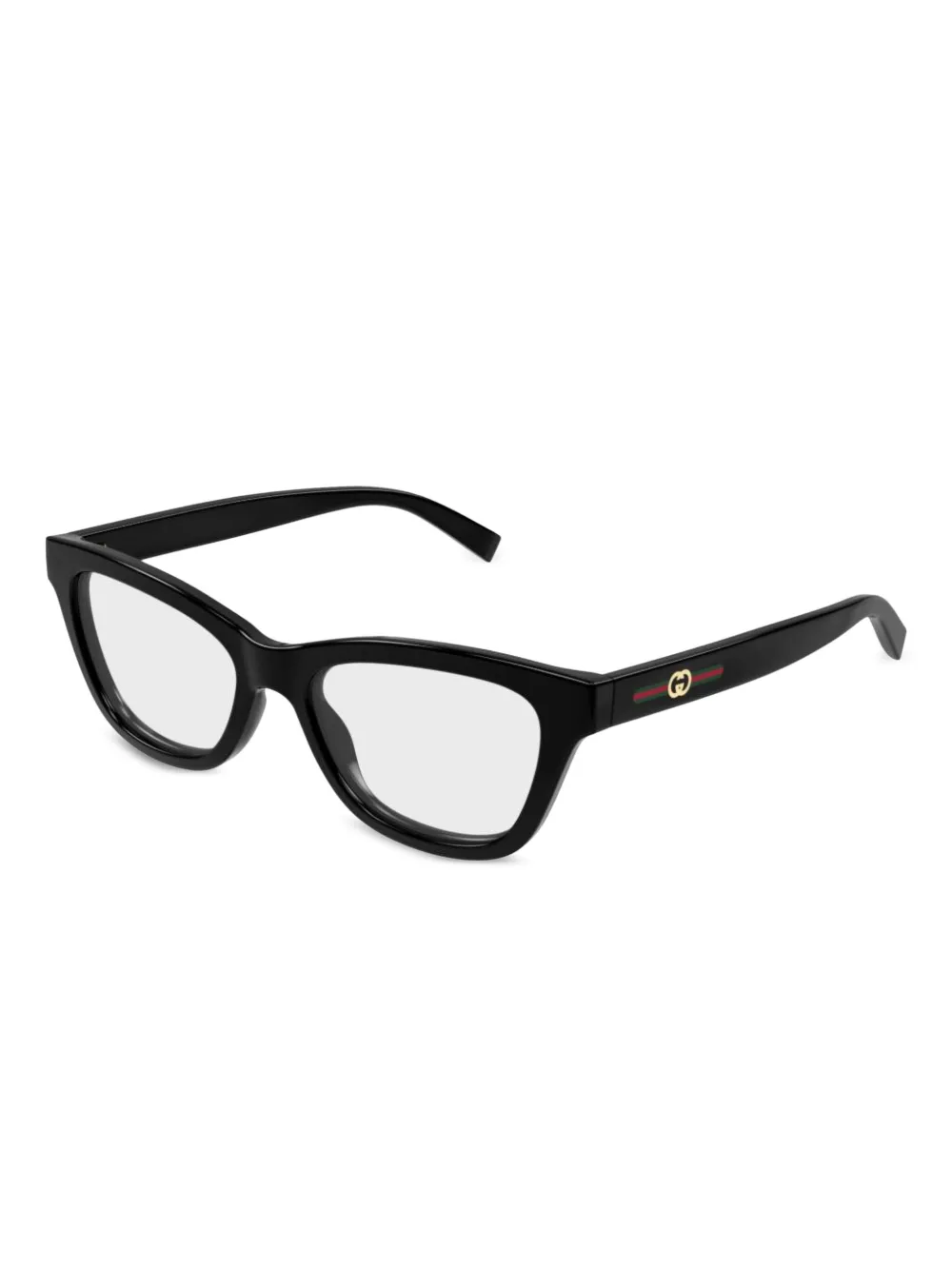 Gucci Eyewear Bril met cat-eye montuur en logo Zwart