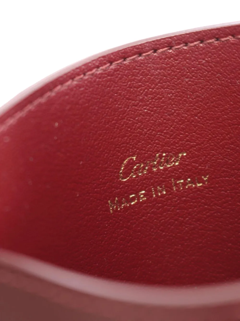 Pre-owned Cartier 2000-2025 Leather Must De  Phone Holder Crossbody Bag In Red