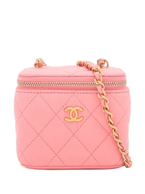 CHANEL Pre-Owned 2021 Mini Lambskin Pearl Crush vanity bag