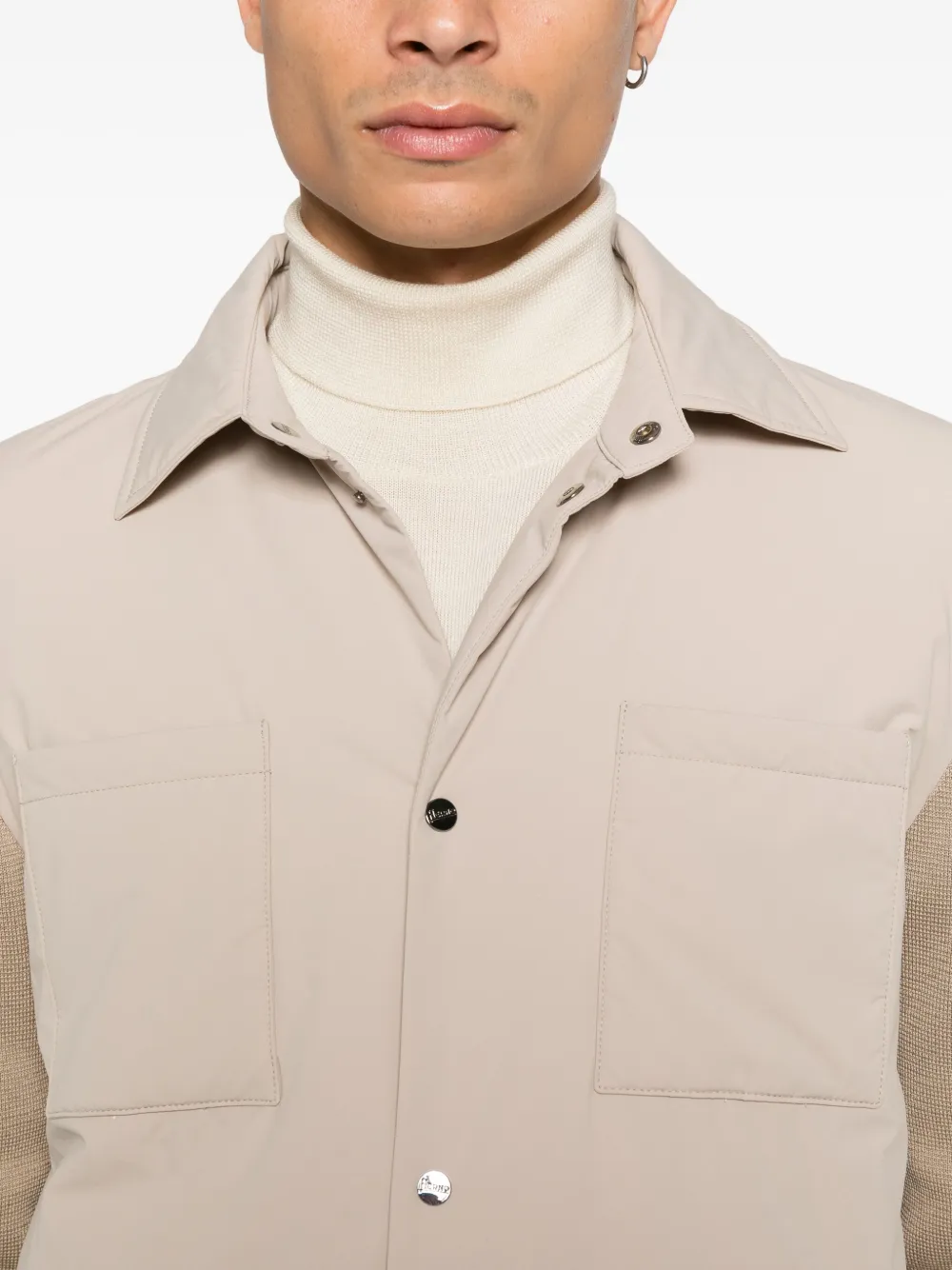 Herno Jack met zakken en vlakken Beige