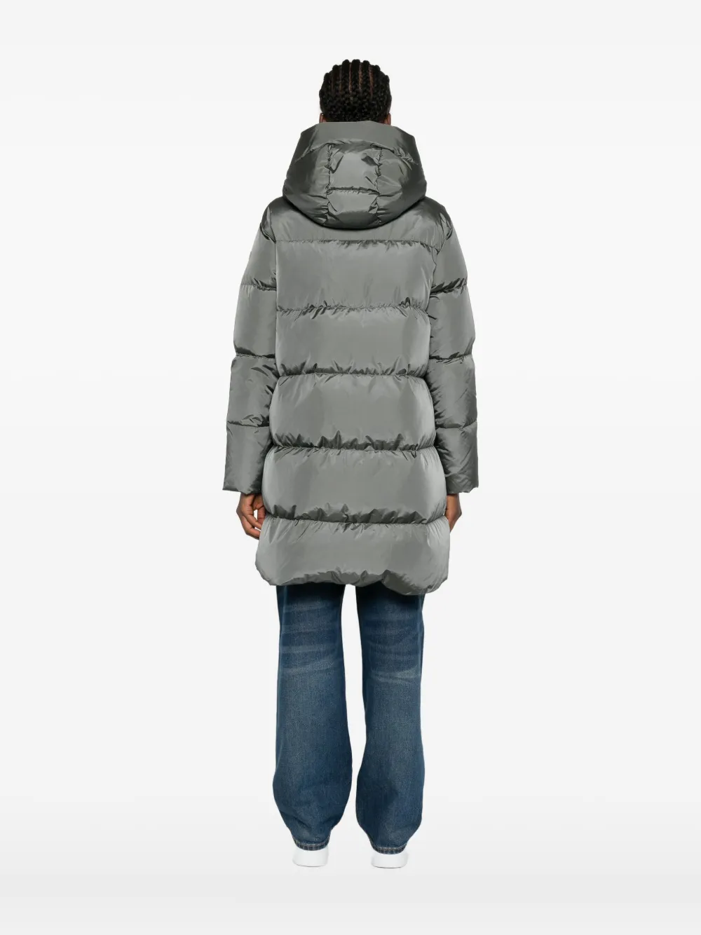 Lempelius Nev Nylon Down Jacket In Gray