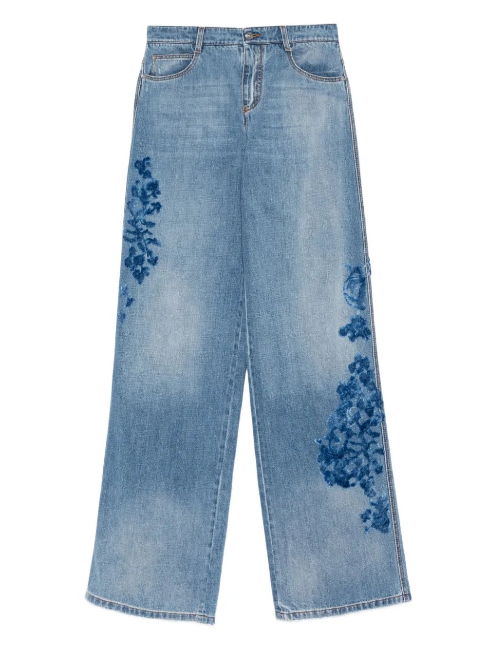 Ermanno Scervino Jeans mit Blumendetail | Blau | Image 1