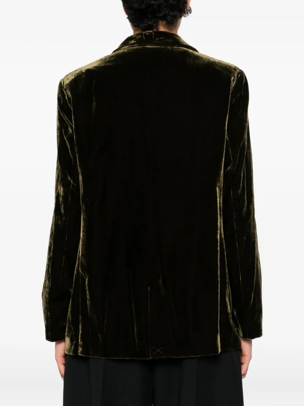 Closed Velvet Single-breasted Jacket In Green