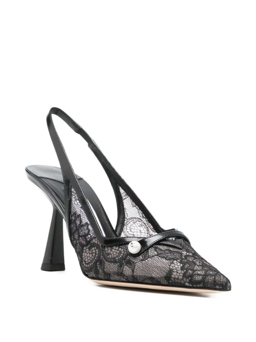 Jimmy Choo Amita 85 Lace Appliqué Heel Pumps In Multi