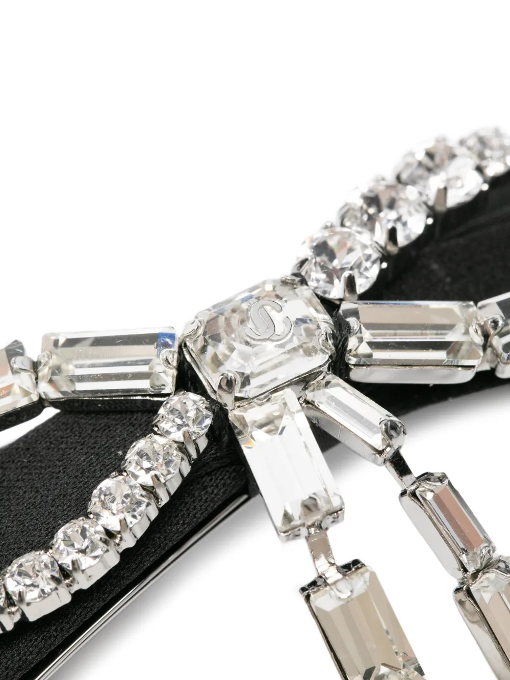 Jimmy Choo Haarspeld met kristallen strik Zwart