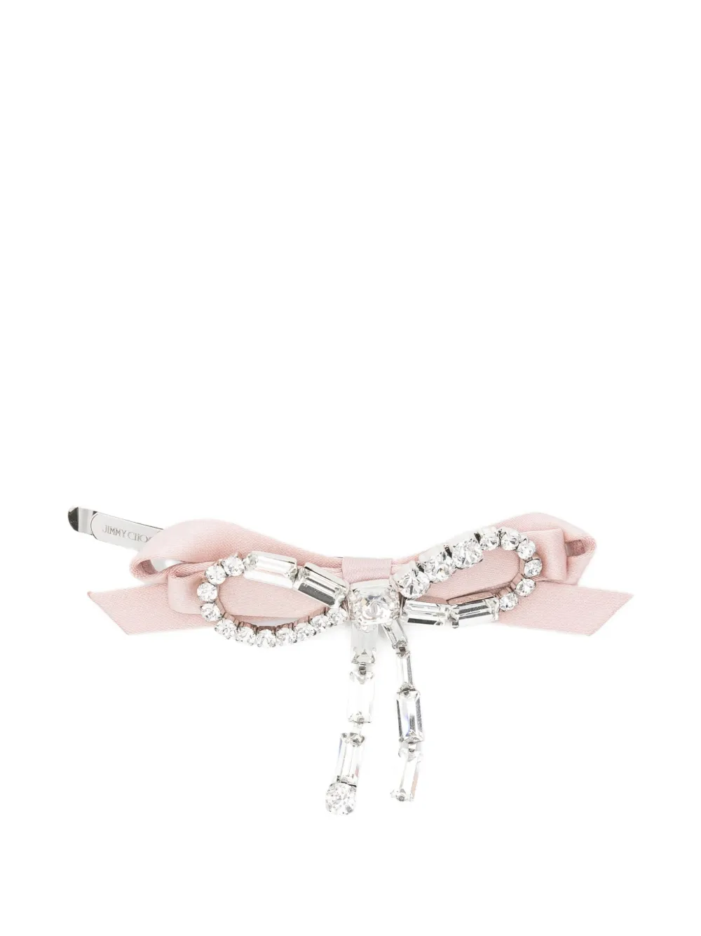 Jimmy Choo Crystal-bow Hair Clip In Gold