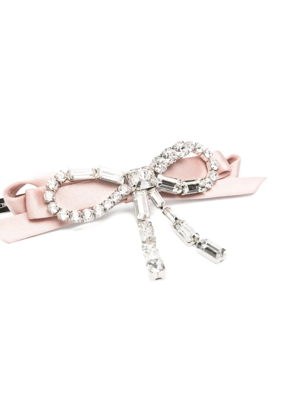 Jimmy Choo Crystal-bow Hair Clip In Gold