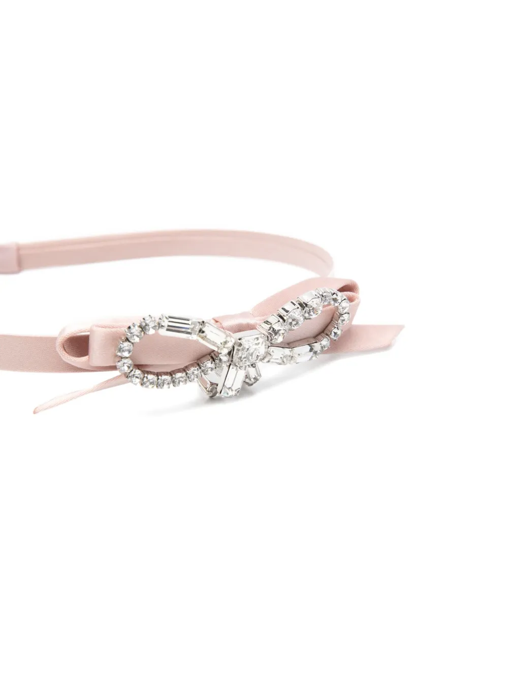 Jimmy Choo Haarband met kristallen strik Roze
