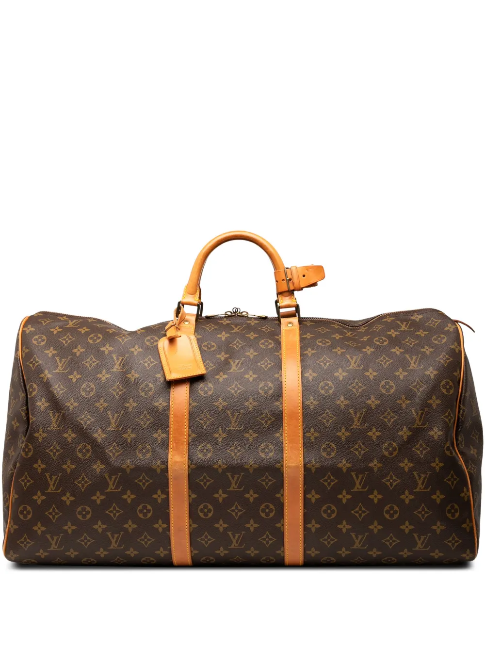 Louis Vuitton Pre-Owned 1986 モノグラム キーポル 60 ボストンバッグ - ブラウン Louis Vuitton Pre-Owned 1986 モノグラム キーポル 60 ボストンバッグ - ブラウン