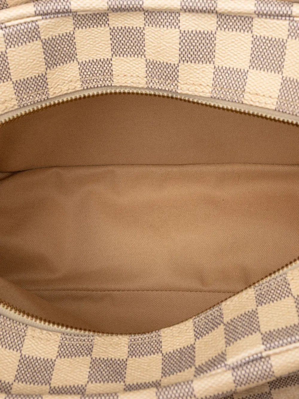 Pre-owned Louis Vuitton 2007 Damier Azur Naviglio Crossbody Bag In White