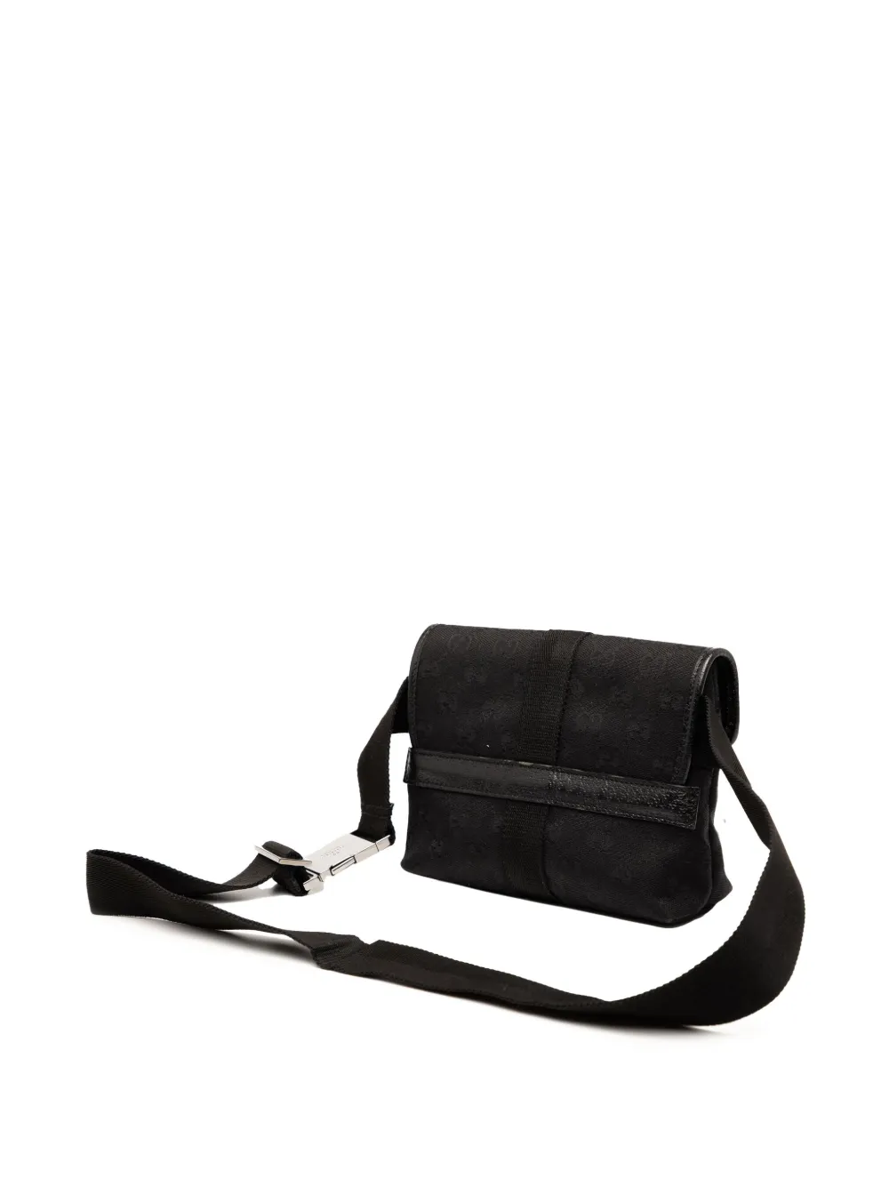 Pre-owned Gucci 2000-2015 Gg Canvas Belt Bag In Black