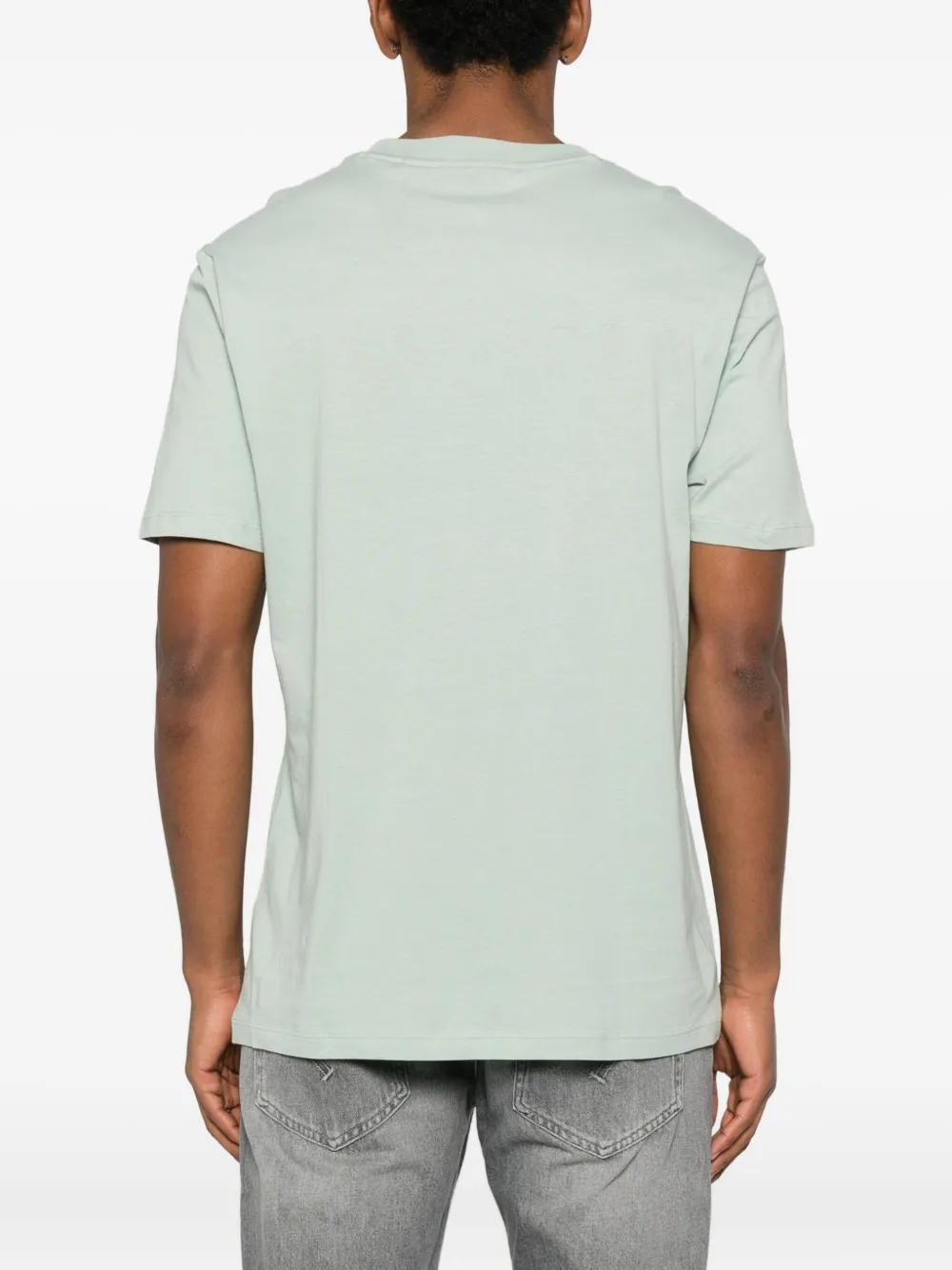 HUGO T-shirt met vierkant logo Groen