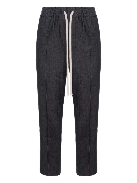 HAMZA Six drawstring-panelled jeans