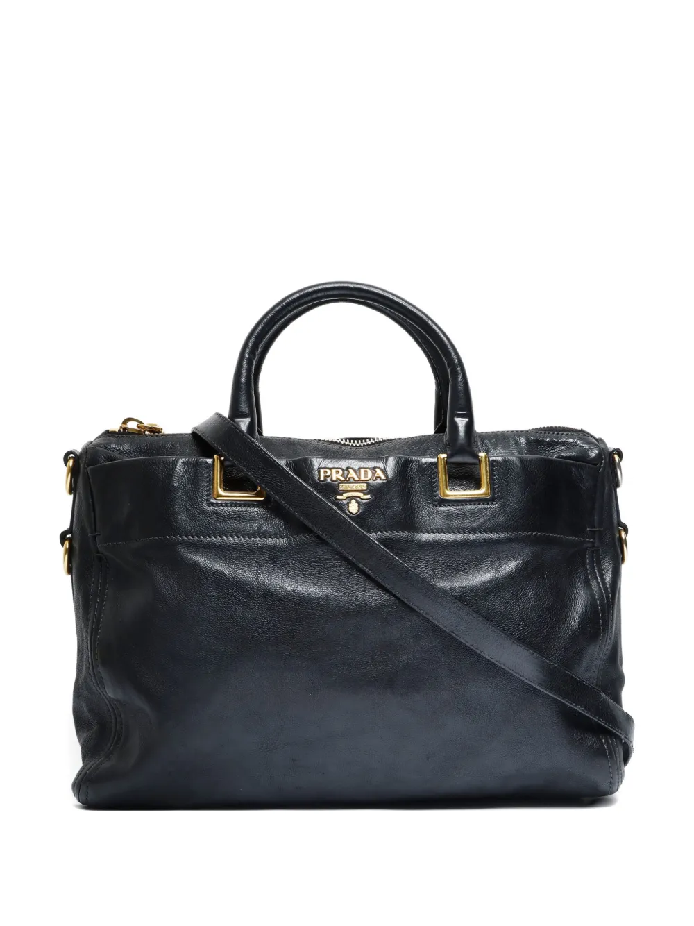Prada Pre-Owned 2000-2020s 2Way leather tote bag - ブラック Prada Pre-Owned 2000-2020s 2Way leather tote bag - ブラック