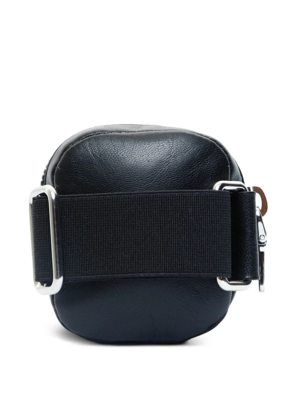 Pre-owned Prada 2020s Mini Logo-plaque Pouch In Black