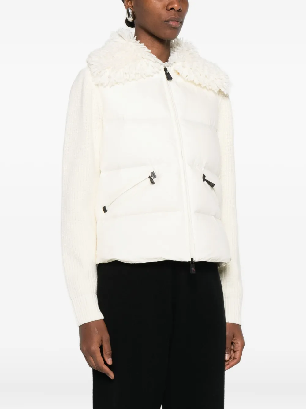  Moncler Grenoble Fur Collar Jacket - Black 