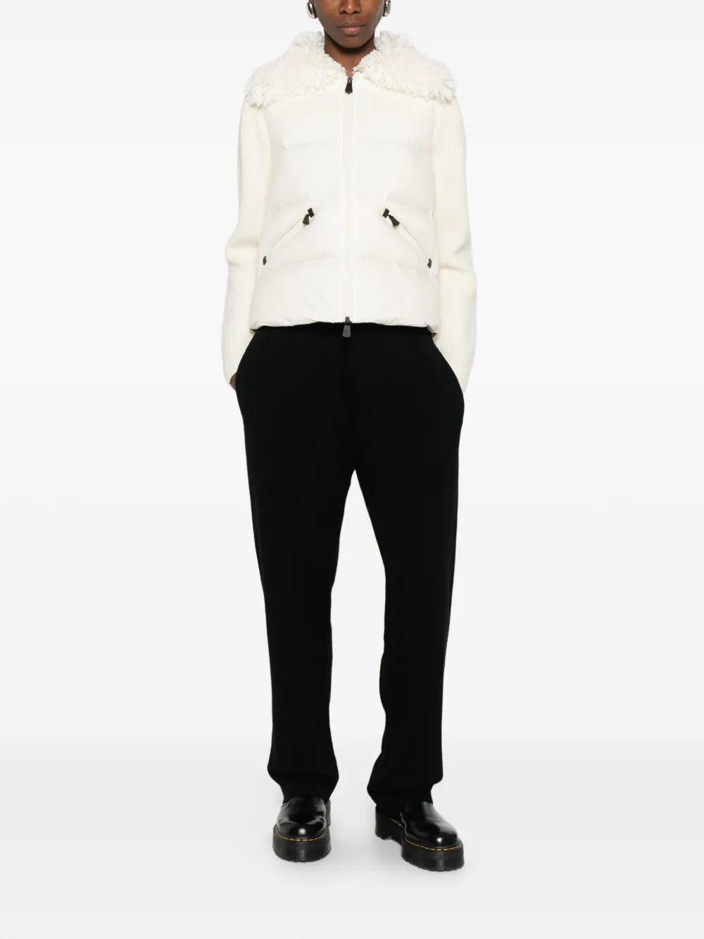  Moncler Grenoble Fur Collar Jacket - Black 