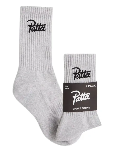 PATTA ribbed logo-print socks