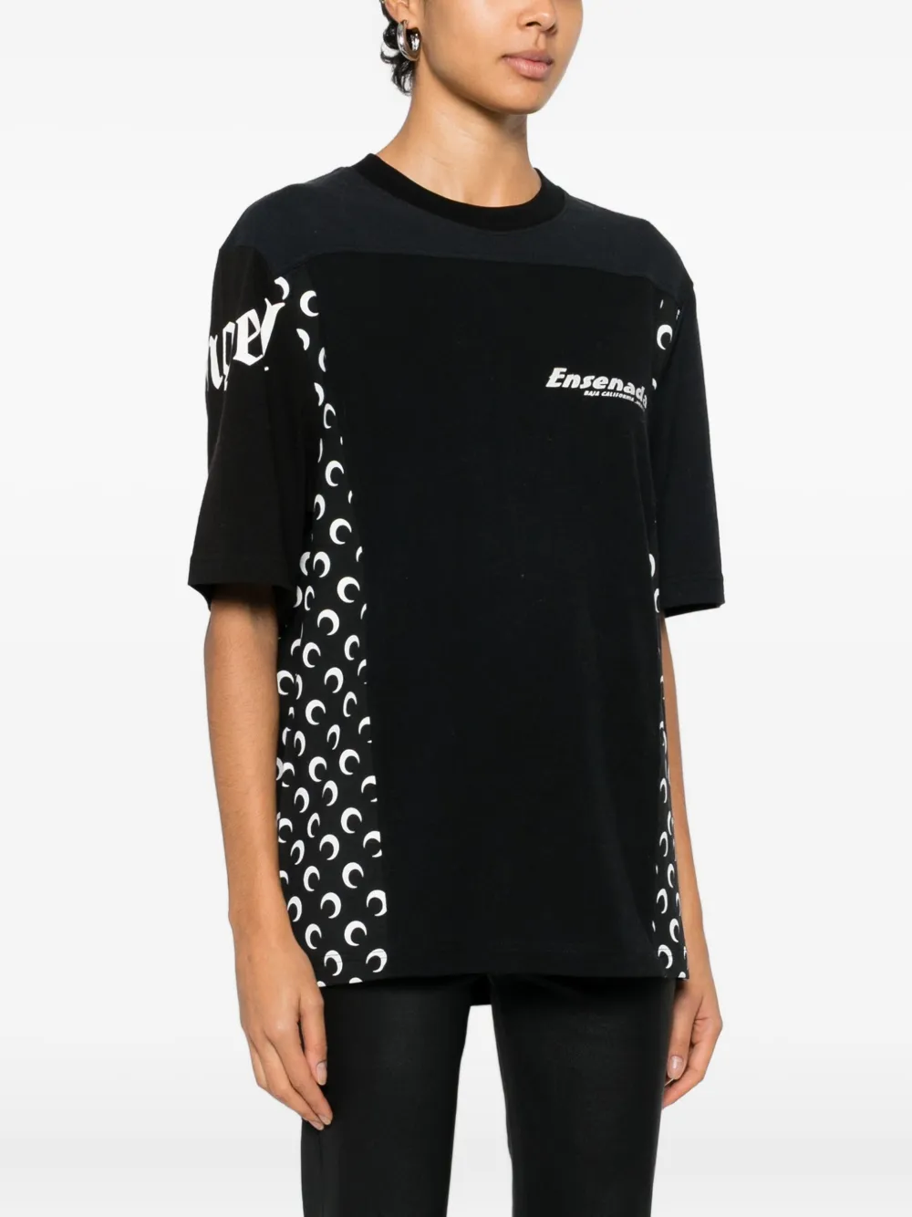 Marine Serre Graphic-print T-shirt In Black