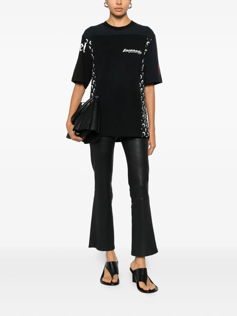 Marine Serre Graphic-print T-shirt In Black