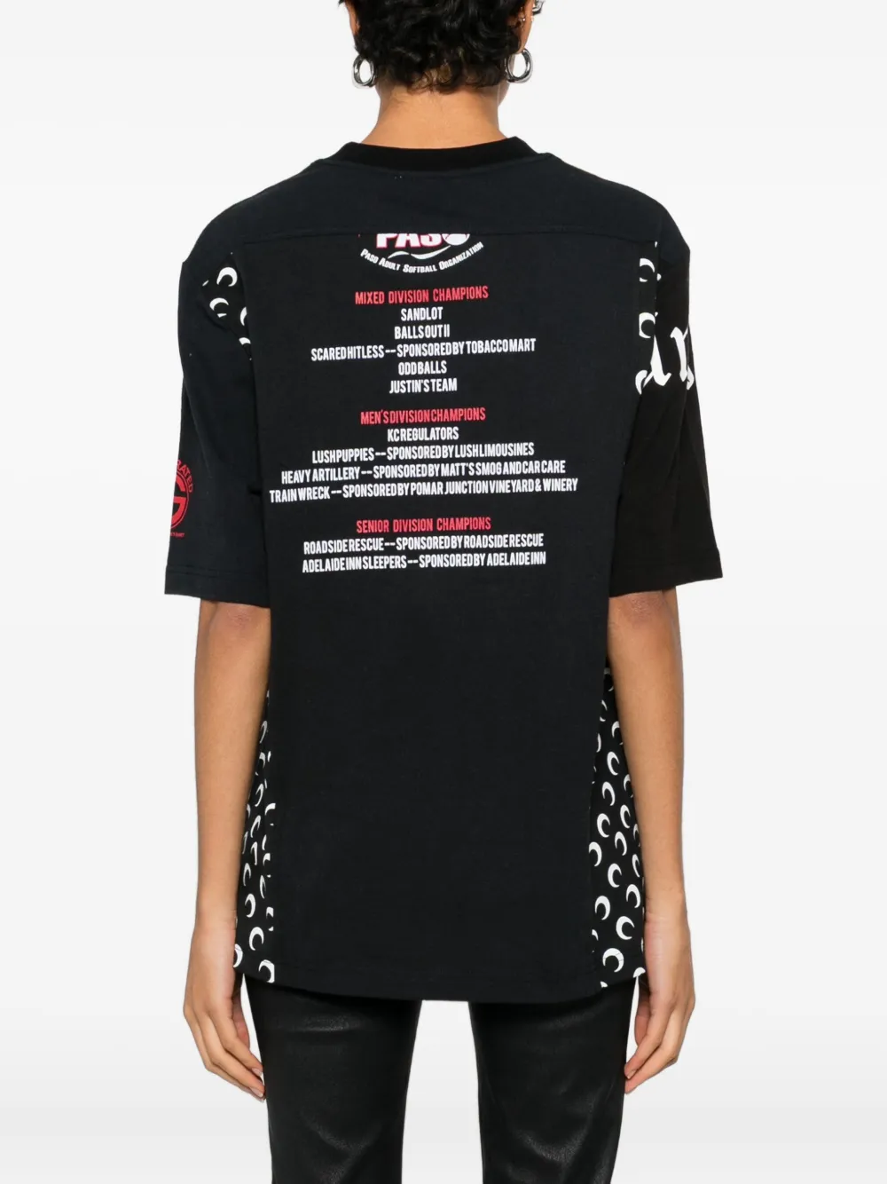 Marine Serre Graphic-print T-shirt In Black