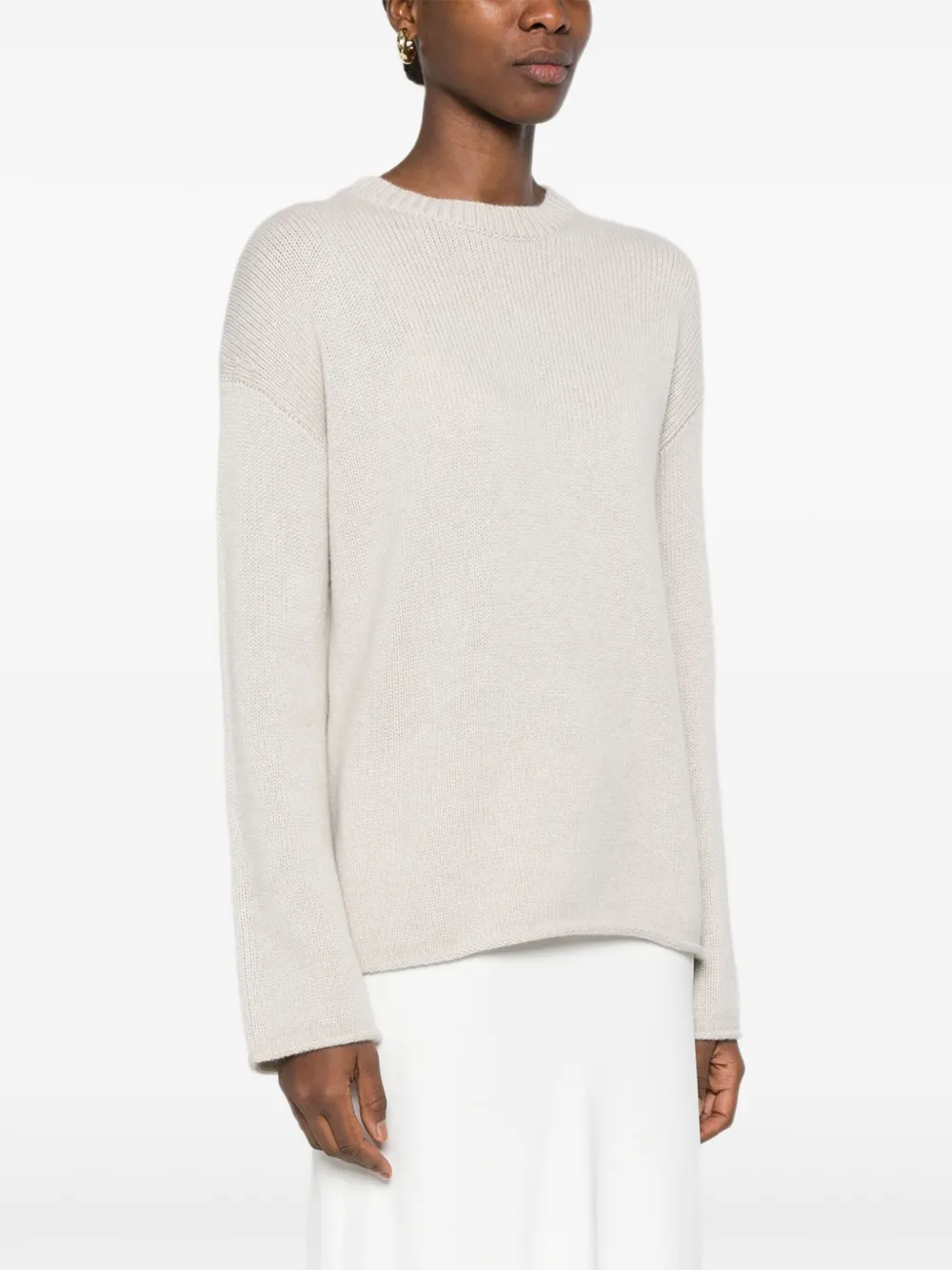 Lisa Yang Kristy trui met ronde hals Beige