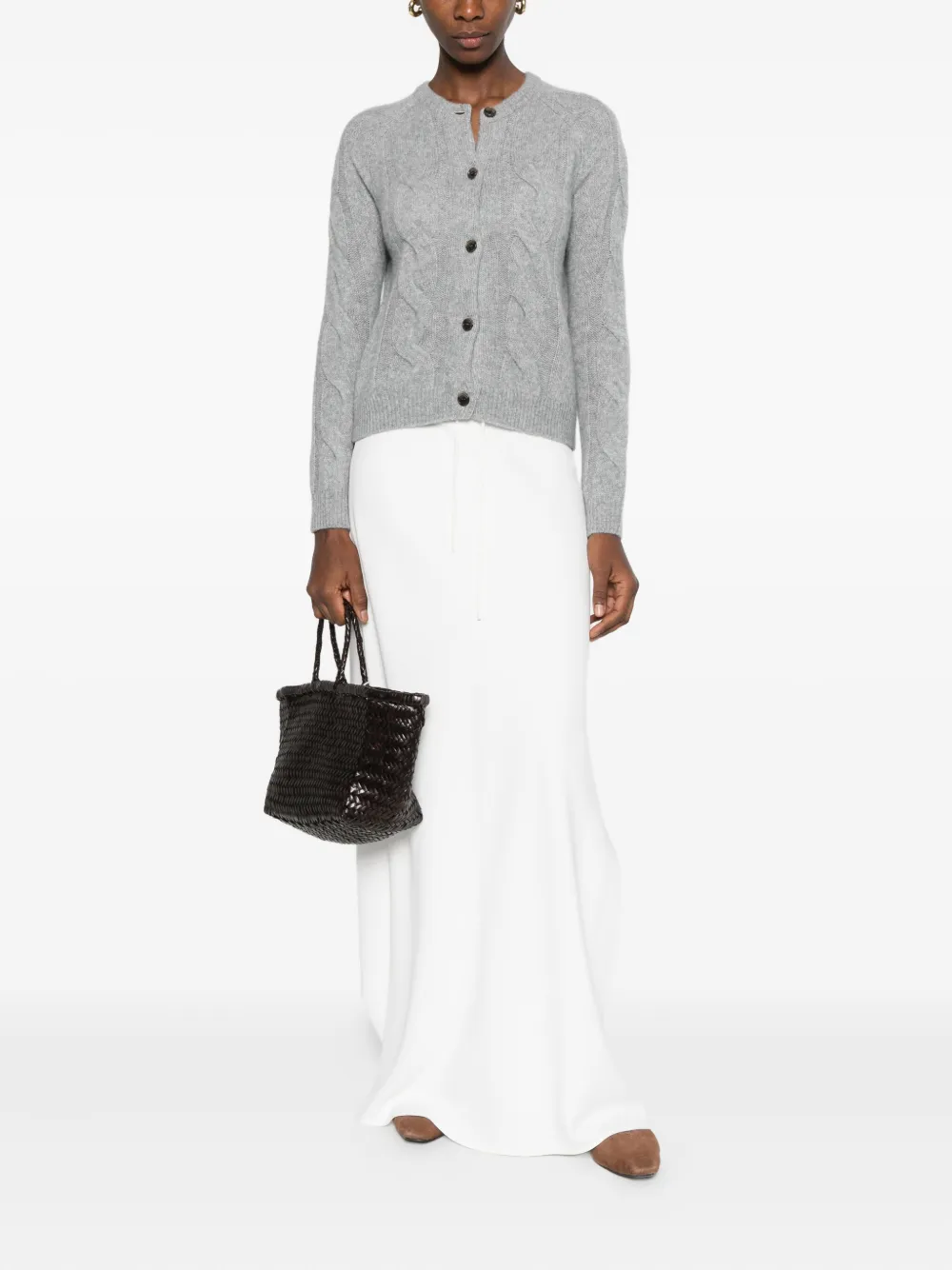 Lisa Yang Gwyneth Cable-knit Cardigan In Multi