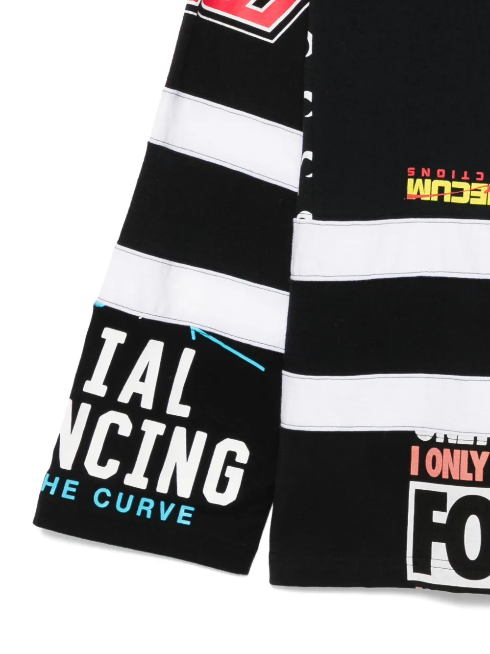 Marine Serre Graphic Long-sleeves T-shirt In Black