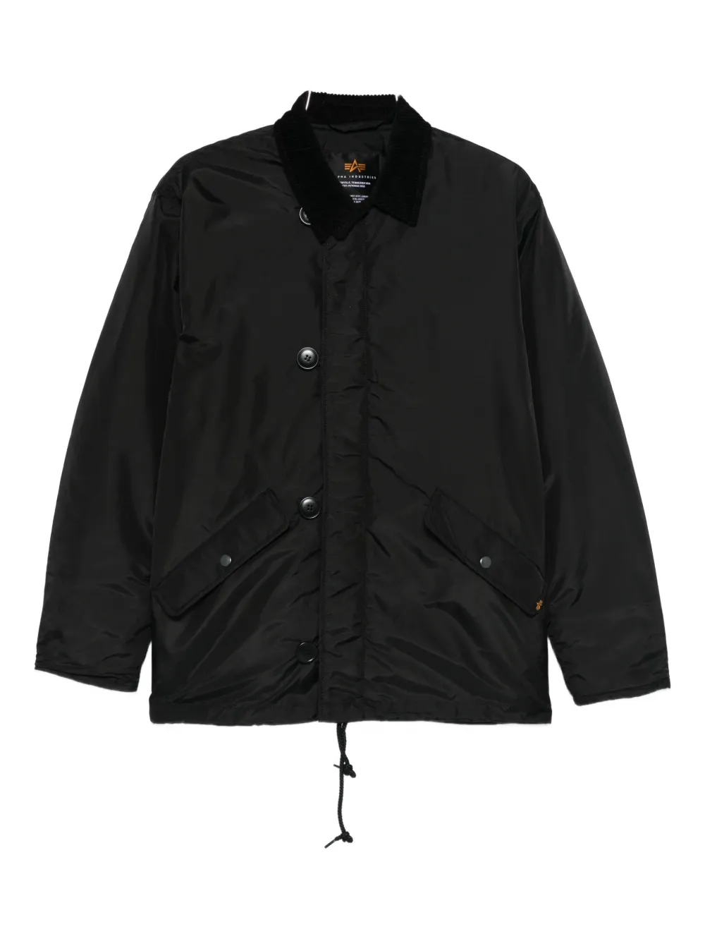 Alpha Industries  ECW 1978 corduroy-collar impermeable jacket | Black | Image 1