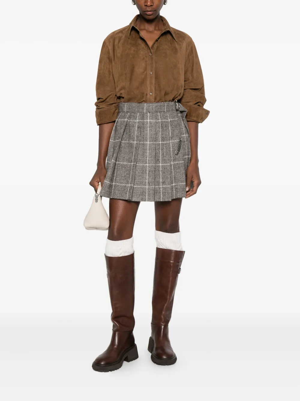 Brunello Cucinelli panelled button shirt - Bruin