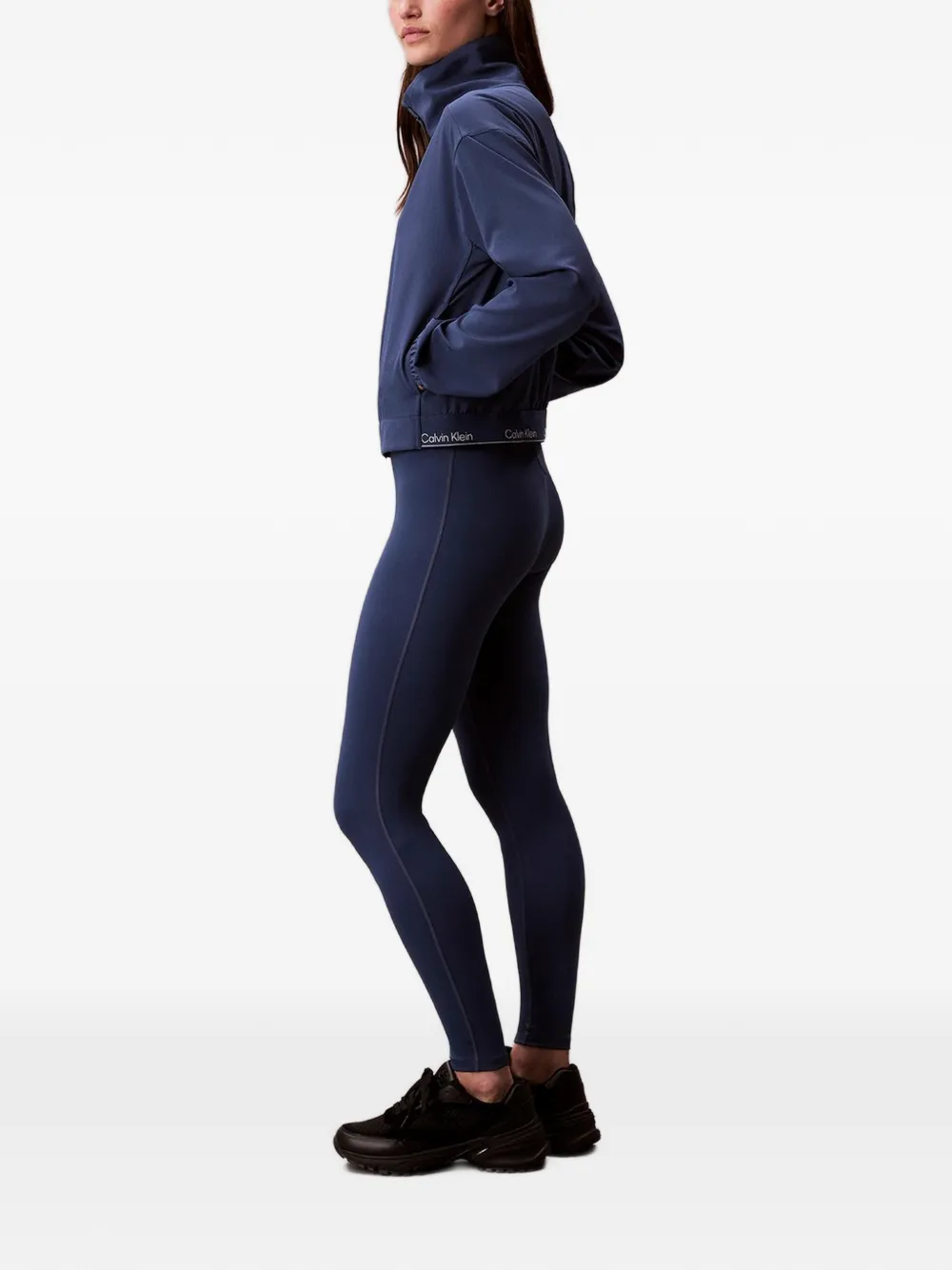  Calvin Klein Logo Waistband Leggings - Blue 