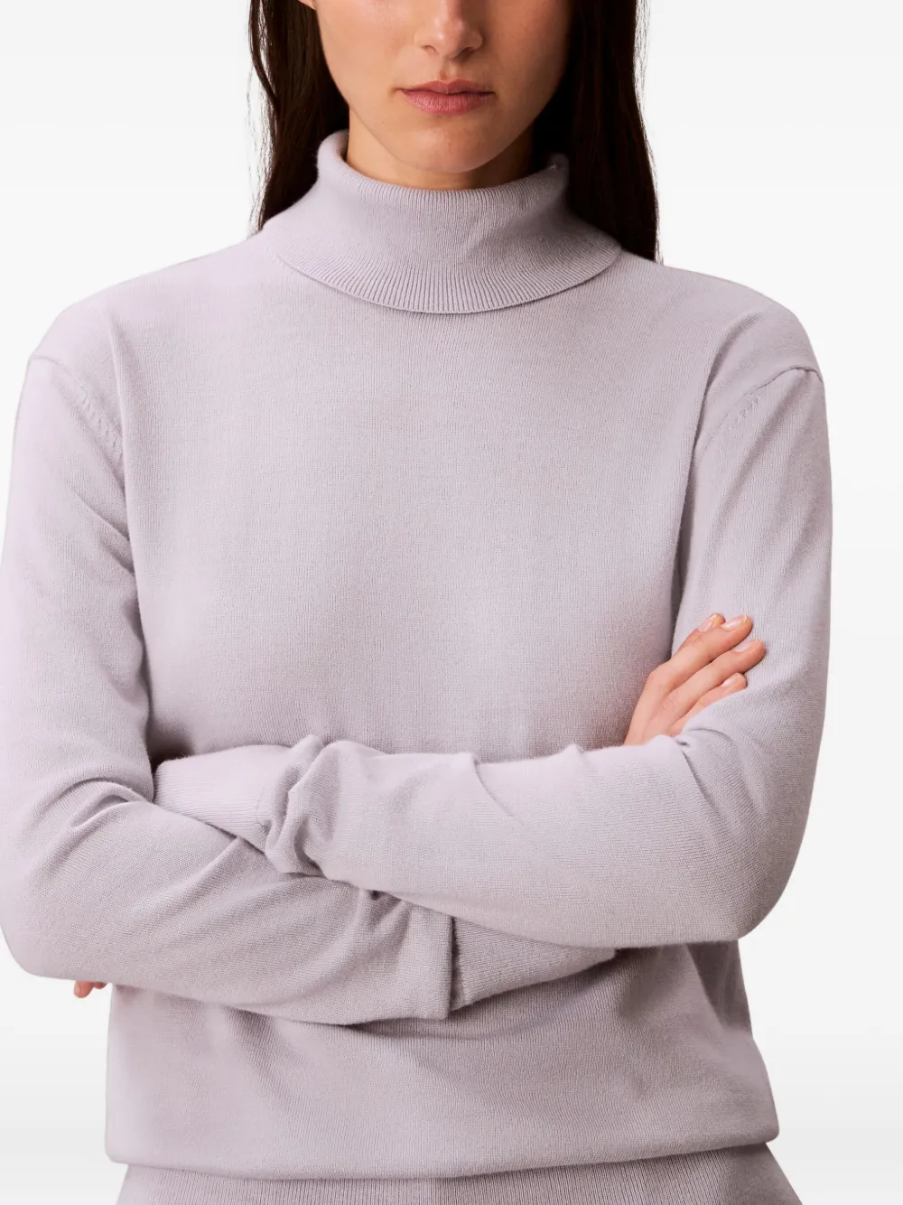 Calvin Klein Roll-neck Sweater In Pink