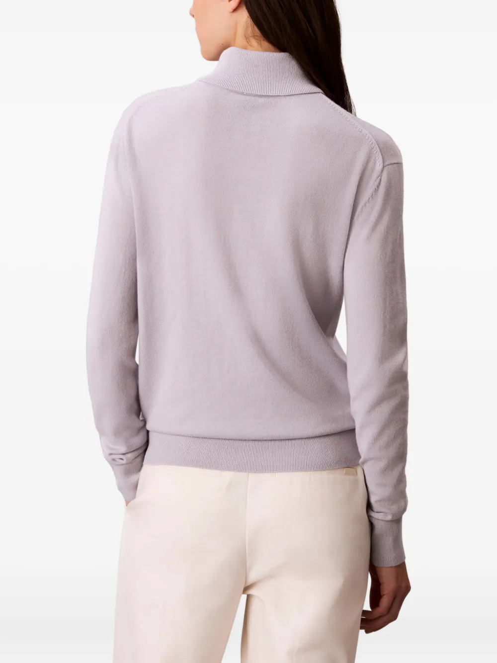 Calvin Klein Roll-neck Sweater In Pink
