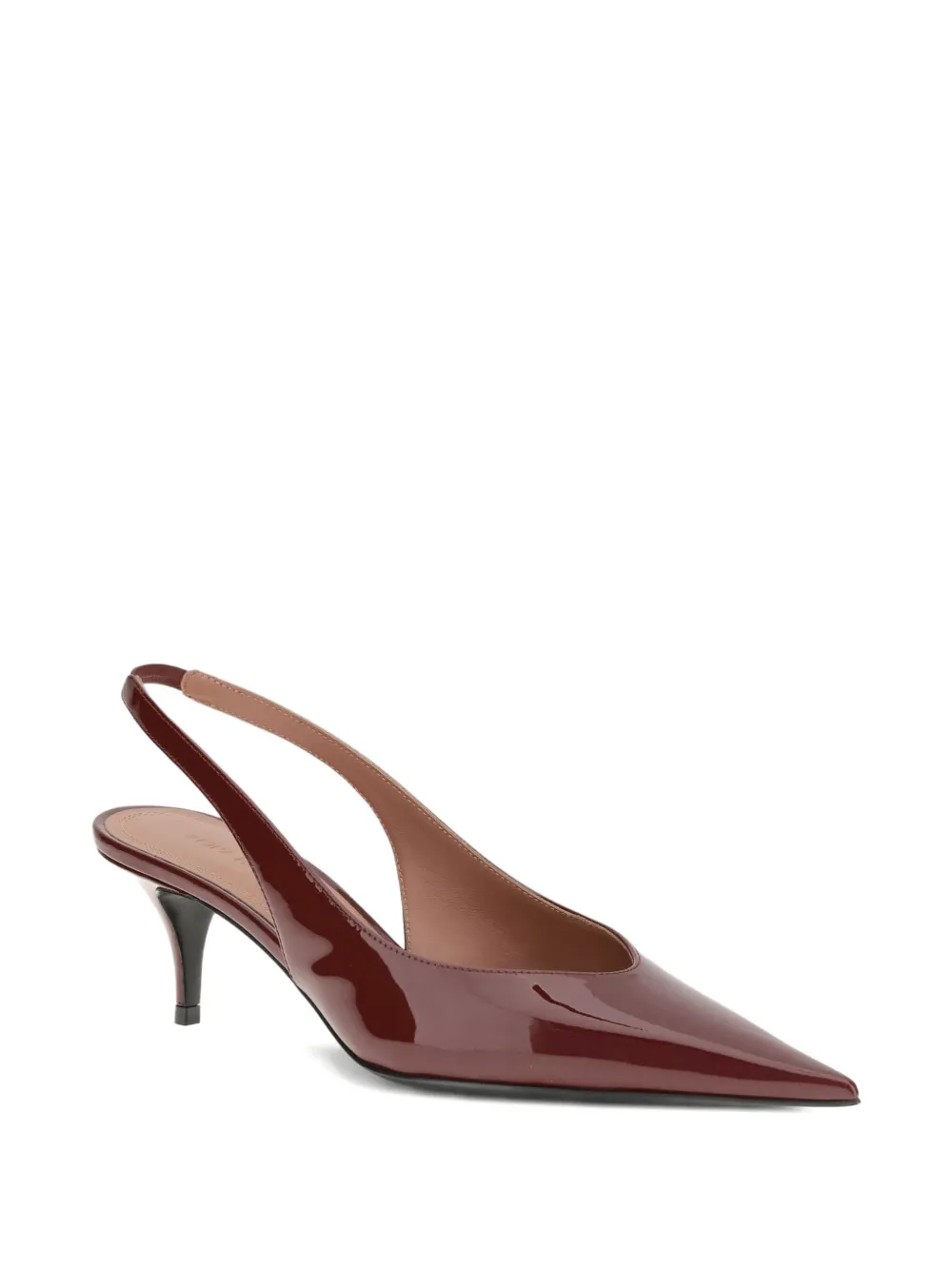 Amina Muaddi 55 mm Anok slingback sandalen met hak Rood