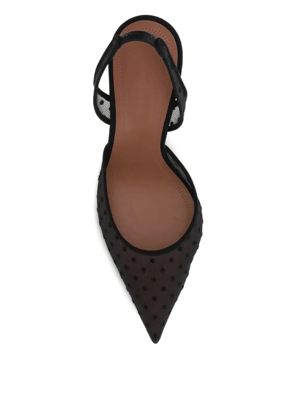 Amina Muaddi 95mm Holli Polka-dot Heeled Pumps In Black
