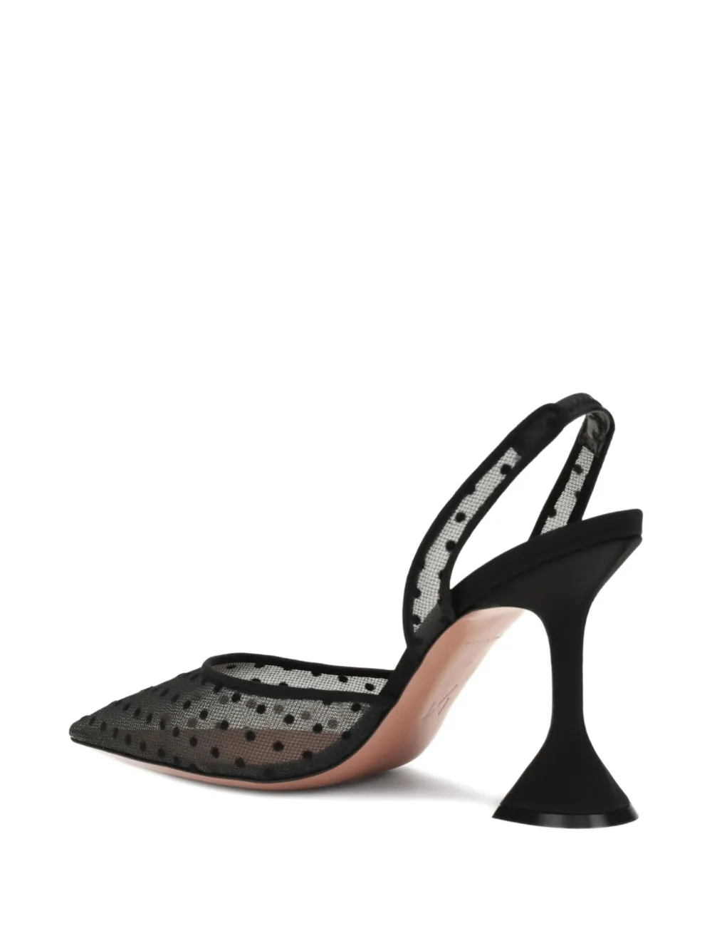 Amina Muaddi 95mm Holli Polka-dot Heeled Pumps In Black