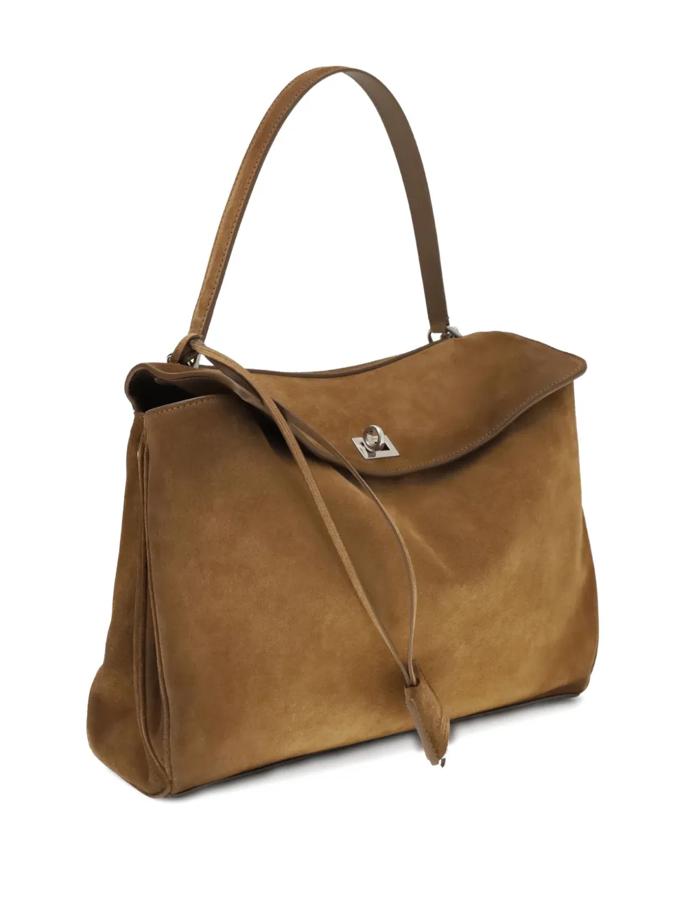 Balenciaga medium Rodeo suede tote bag - Bruin