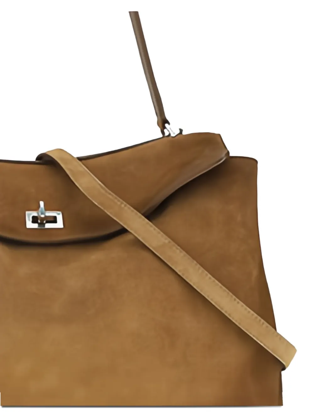 Balenciaga Medium Rodeo Suede Tote Bag In Brown