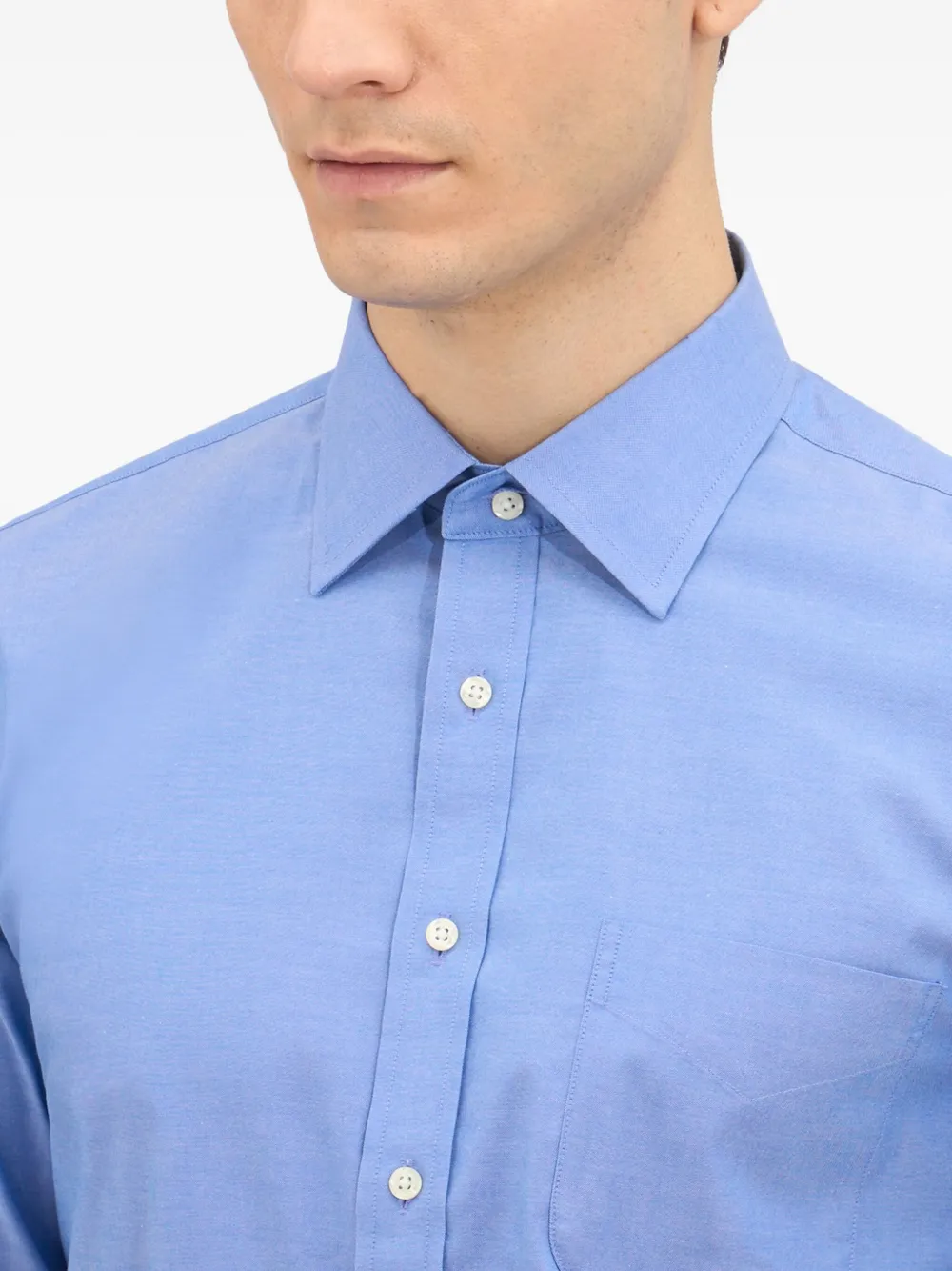 Brooks Brothers Overhemd met gespreide kraag Blauw