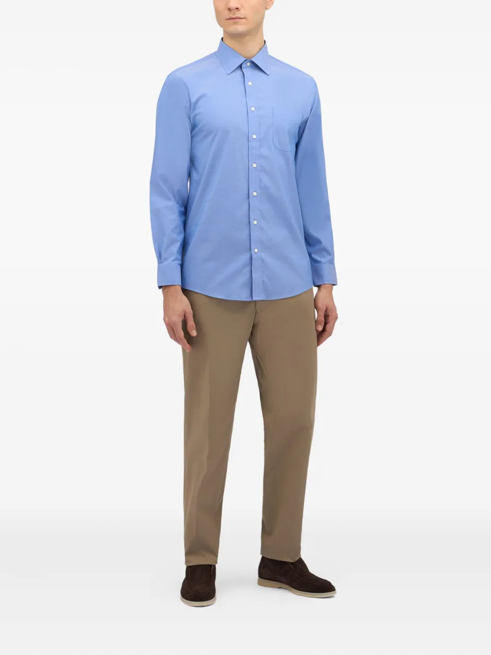 Brooks Brothers ainsley-collar shirt - Blauw