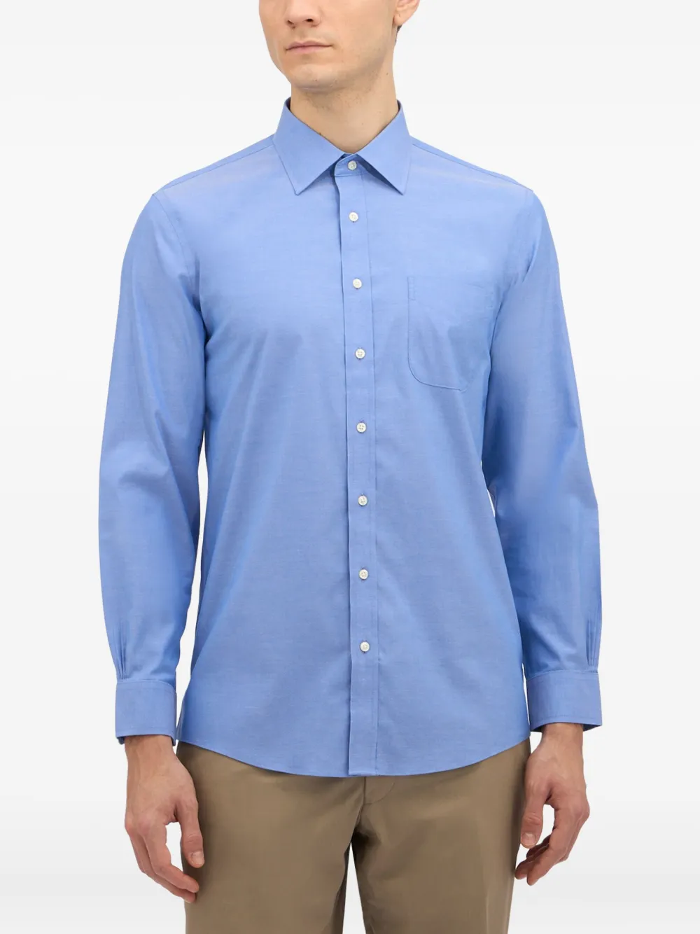 Brooks Brothers Overhemd met gespreide kraag Blauw