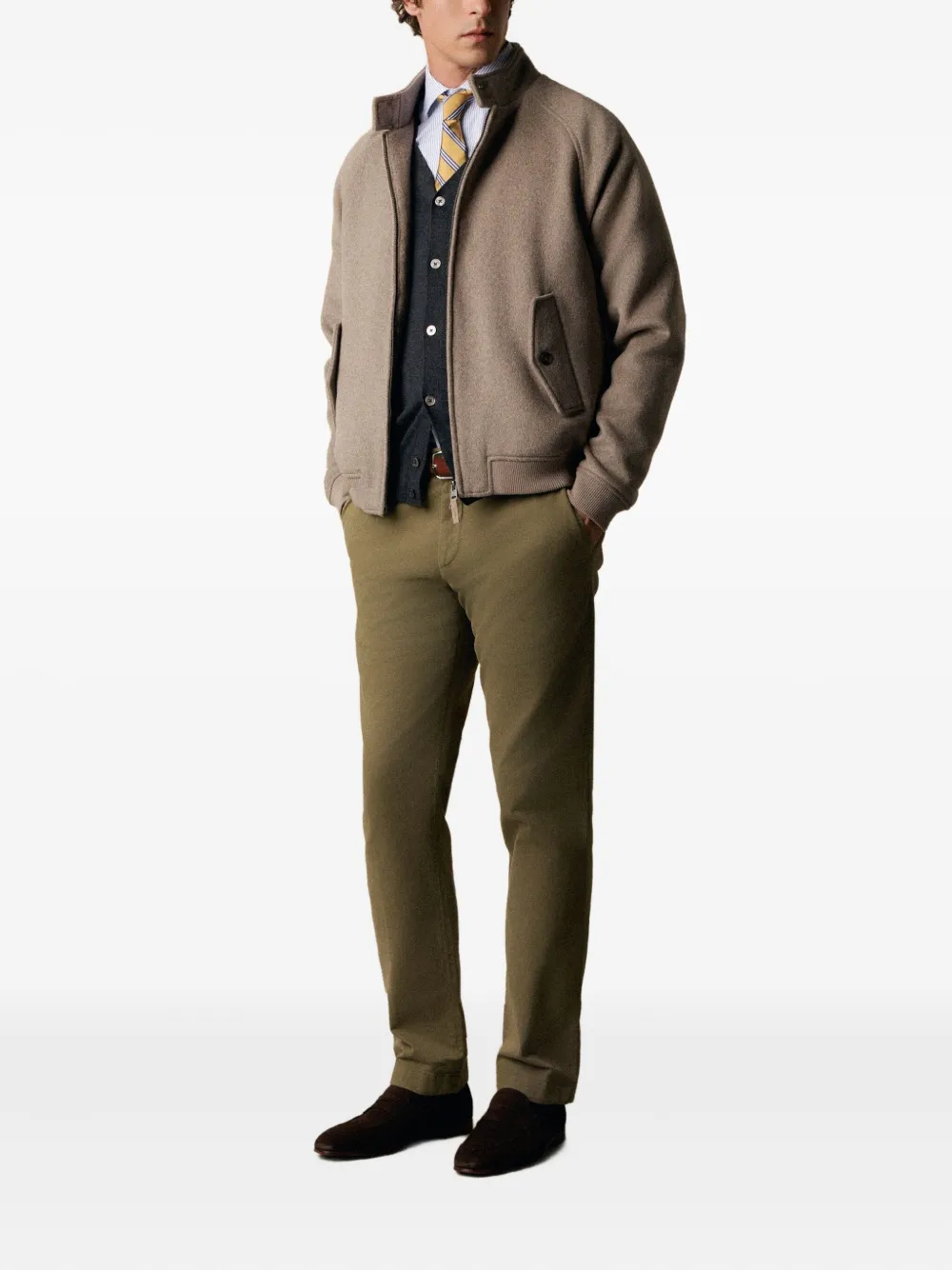 Brooks Brothers striped collar shirt - Blauw