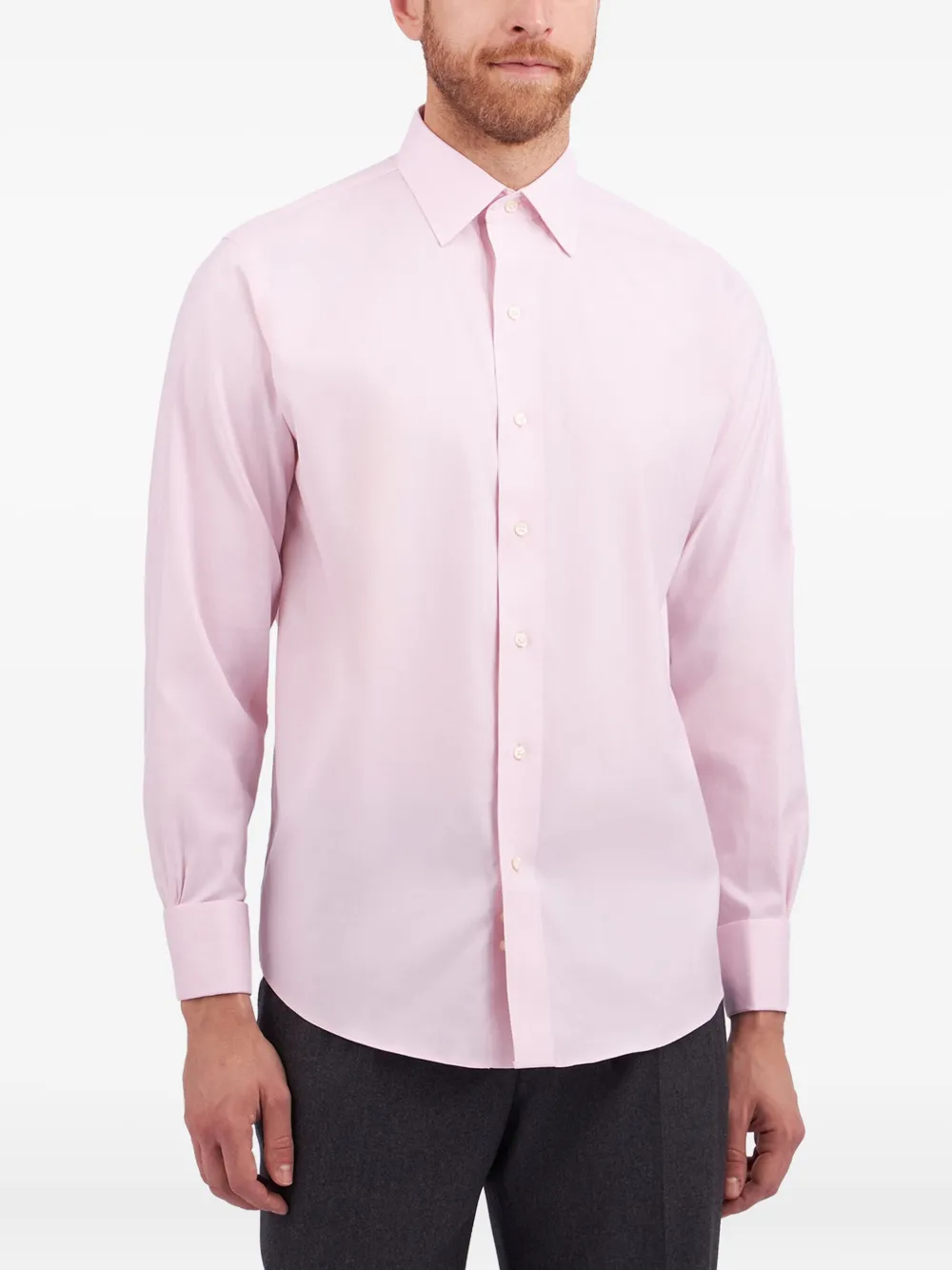 Brooks Brothers Overhemd met lange mouwen en gespreide kraag Roze